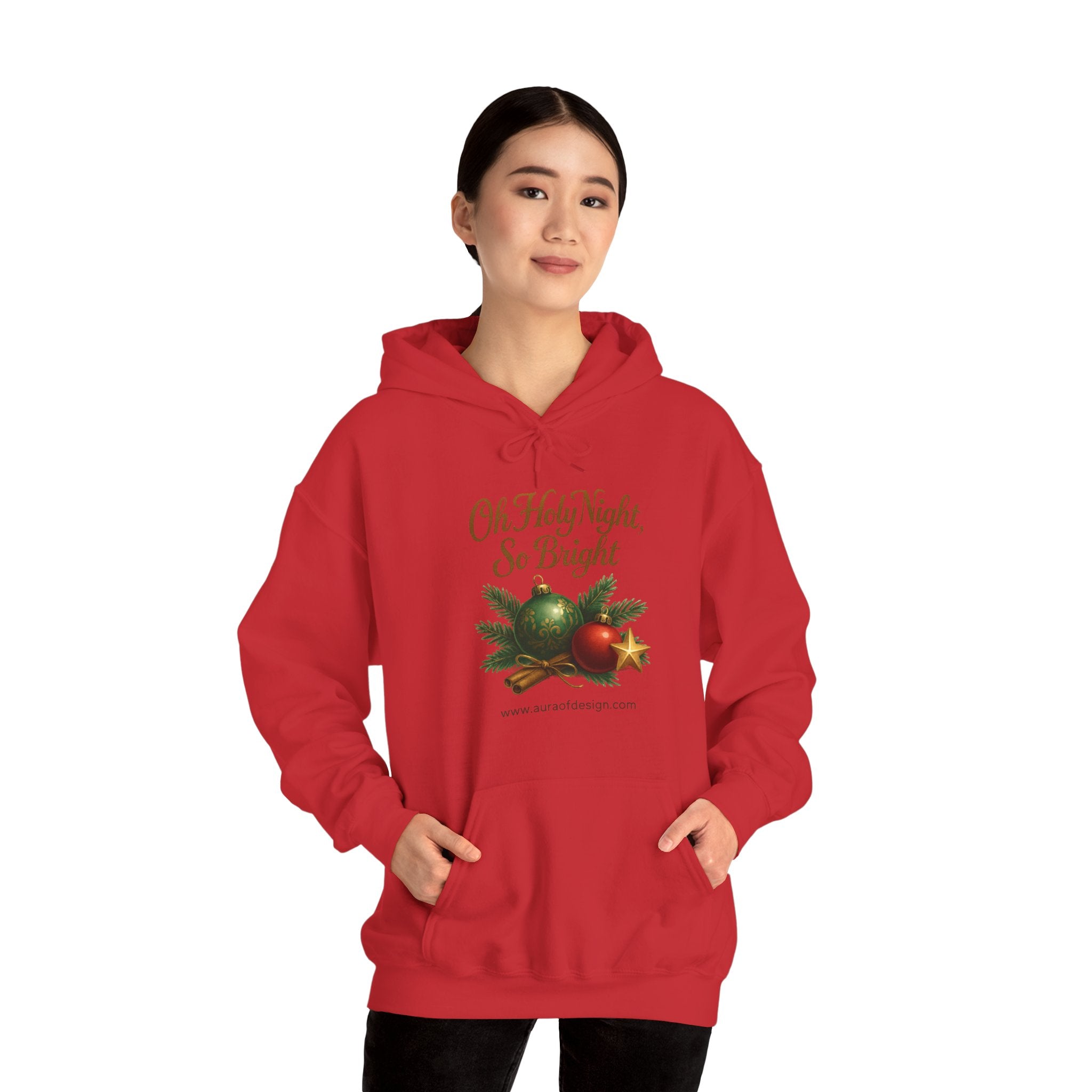 Oh Holy Night, So Bright – The Christmas Hoodie by DesignAura! 🎅✨